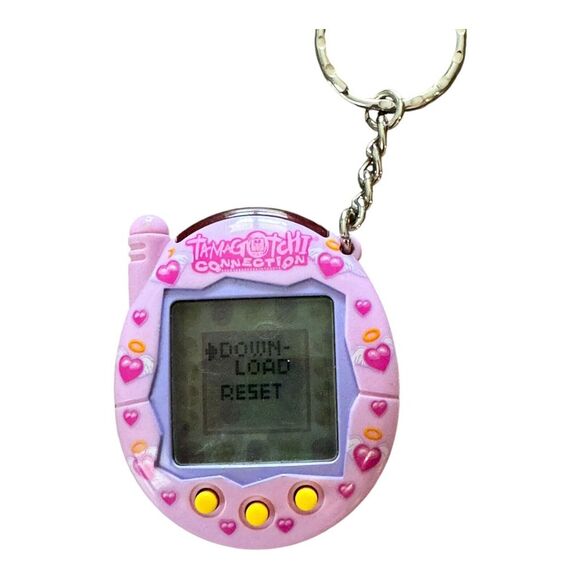 Bandai Tamagotchi Connection V3 2004 Pink Purple Hearts Angel Wings Halo - Works - Picture 4 of 6